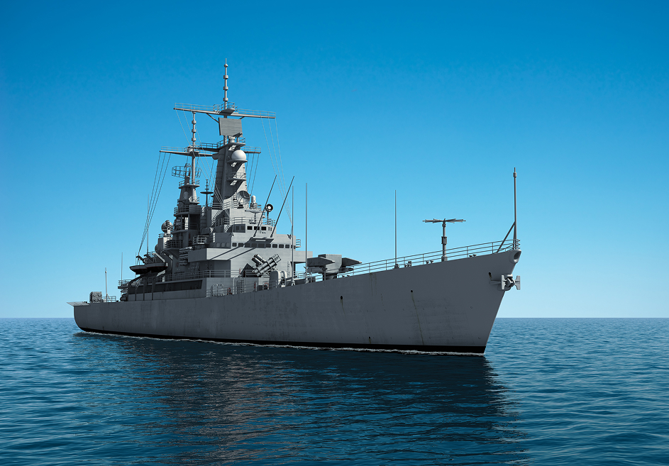 Military-Grade Ship at sea